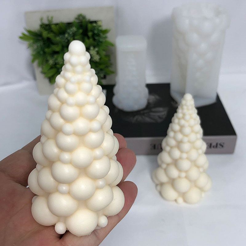 Soap Making Chemical - 3D Bubble Christmas Tree Silicone Candle