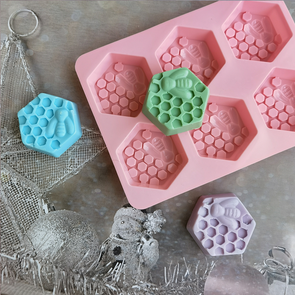 Silicone Hexagonal Bee Soap Mo – обзор и цена Soap Making Chemical