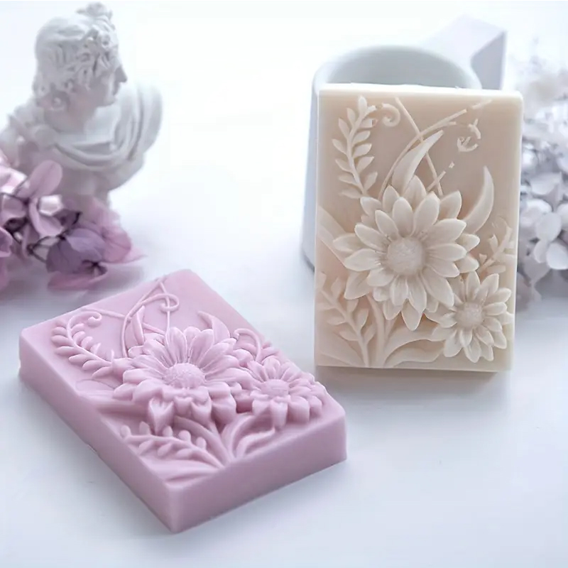 3D Flower Square Soap Silicone – обзор и цена Soap Making Chemical