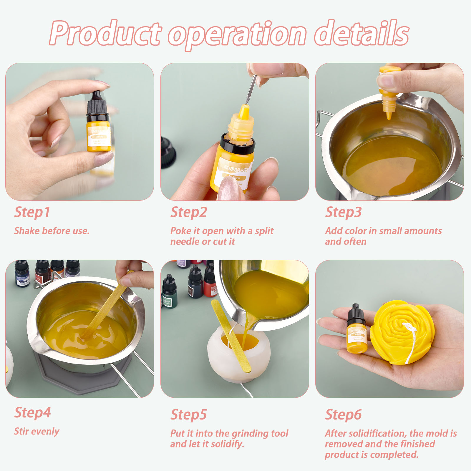 5ml/Bottle Candle Wax Pigment  – обзор и цена Soap Making Ingredients