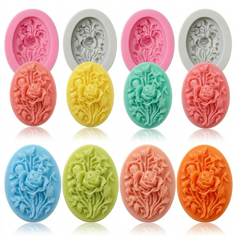 4 Silicone mold with flower sh – обзор и цена Soap Making Designs