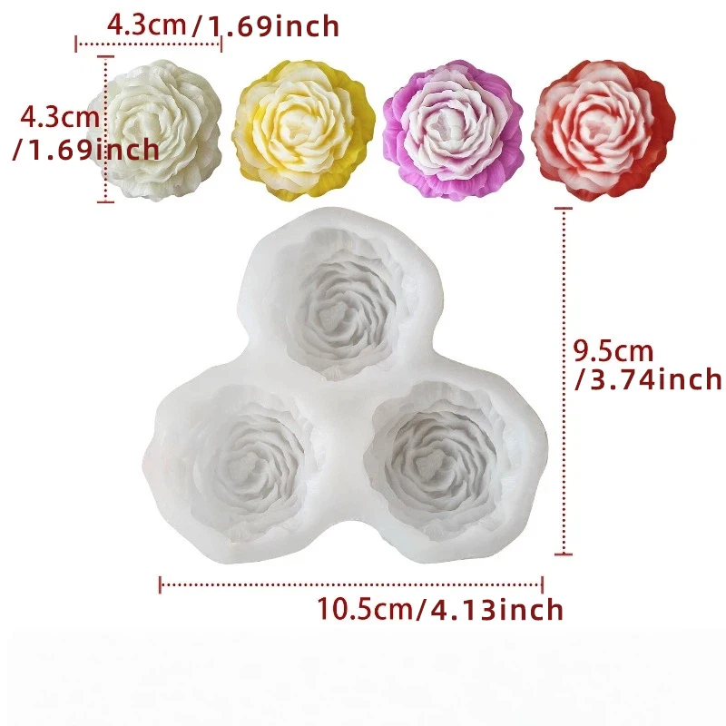 Peony Flower Candle Silicone M – обзор и цена Soap Making Designs
